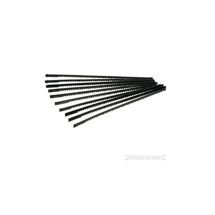 10 Lames de scie à chantourner 130mm pour plastique et bois Silverline
