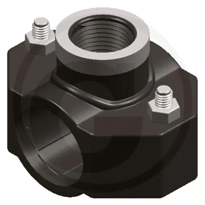 Aanboorzadel 50mm Ø, 1/2&Prime;, 16 bar, pp-b behuizing, rvs verstevigingsring