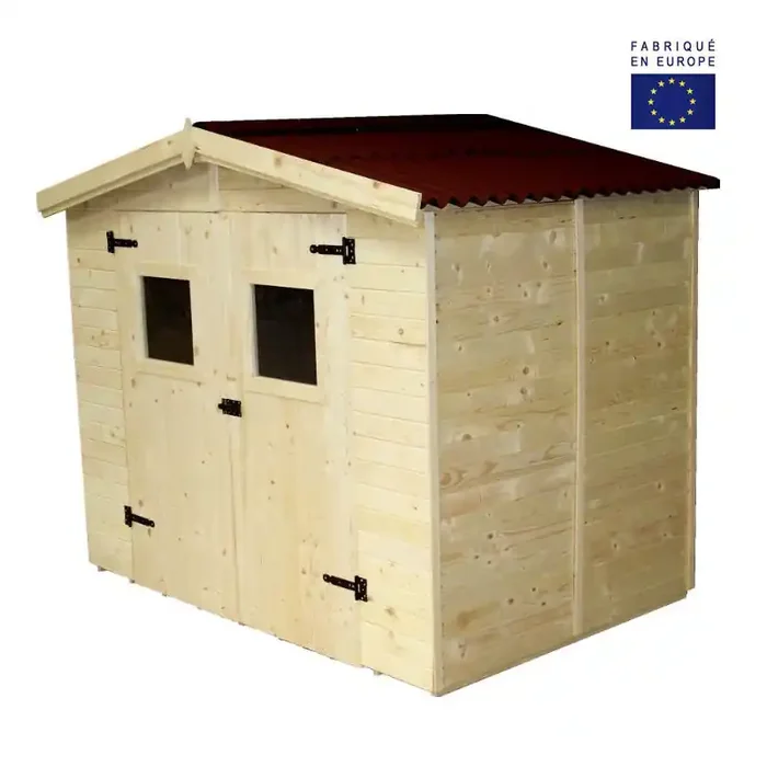 Abri en panneaux 16 mm avec plancher surface extérieure 504 m2 ED24160