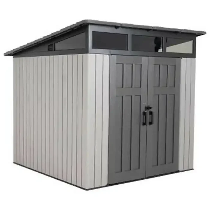 Abri Habrita AP2424BO résine imitation bois 6,45m2 toit monopente
