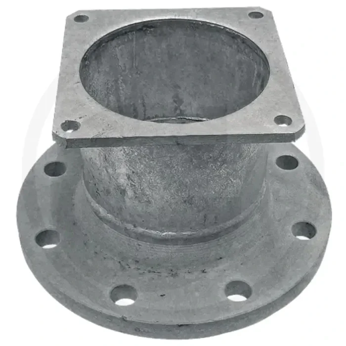 Adapter-flens vierkant op rond 5″ x 120 mm – draaikoppeling type 72