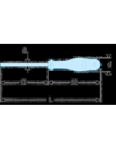 AWH.CK – Tournevis PROTWIST® SHOCK pour vis à fente – AWH14X250CK – Facom