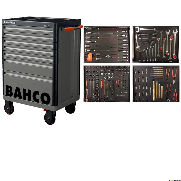 Bahco 1477K7GREY-FULL4 Chariot à outils gris 190 pièces
