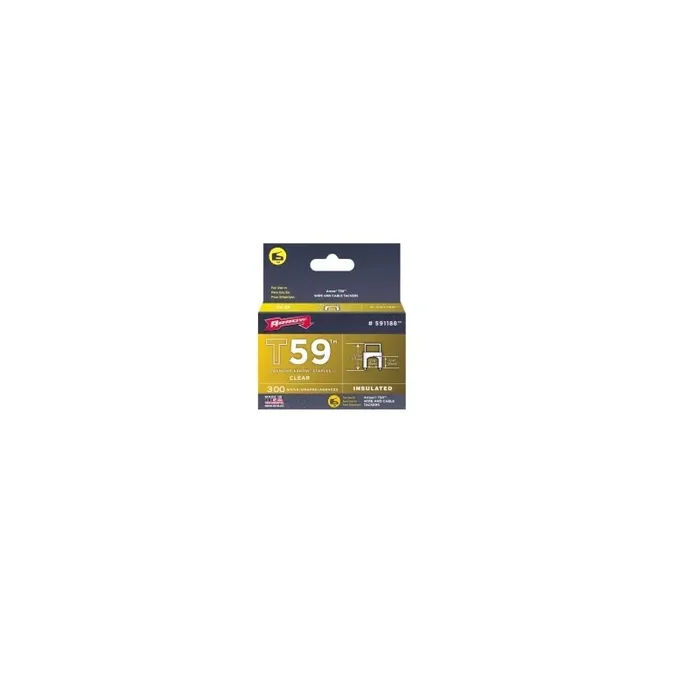 Boite de 300 Agrafes cavaliers isolés 17mm pour cables D8mm T59 Arrow