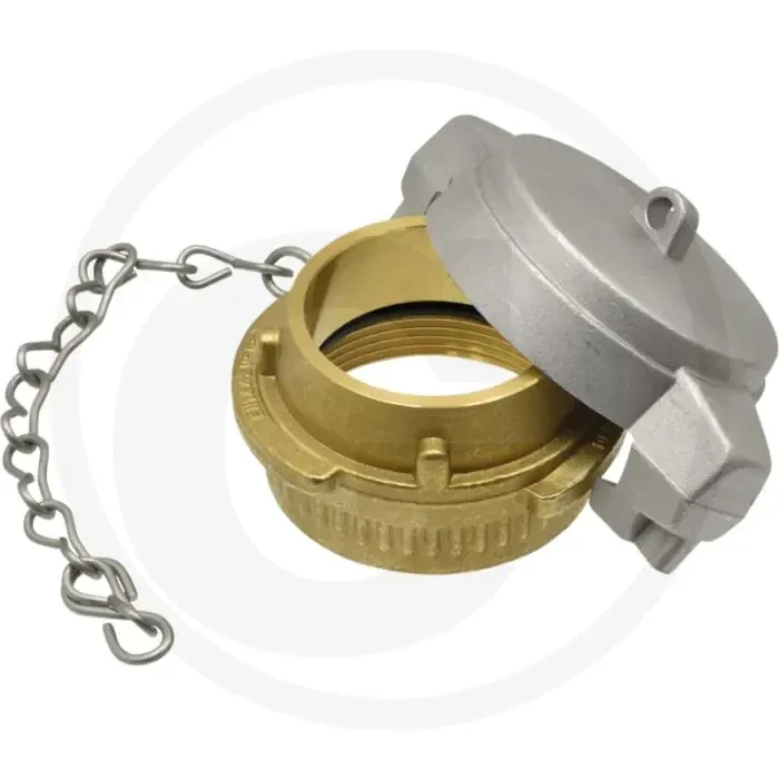 Bouchon de tube de remplissage Ø 50mm – laiton avec couvercle en aluminium – raccord pour citerne