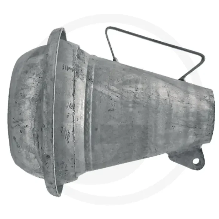 Buse en acier – avec partie en V, Ø 120mm / 5″.