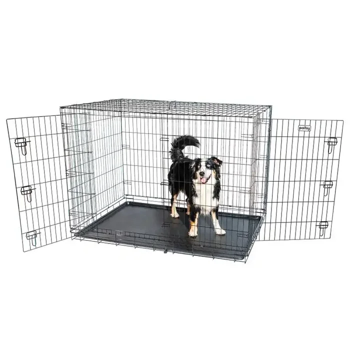 Cage pour chien Fortressoo3XL, 137x94x100cm, pliable, 2 portes, Paitsy