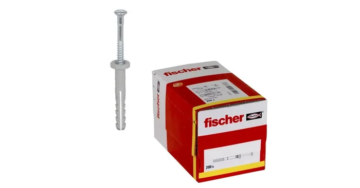 Cheville à frapper avec collerette tête plate PZ2, Ø6 x 80/50 mm, 200/bte – FISCHER