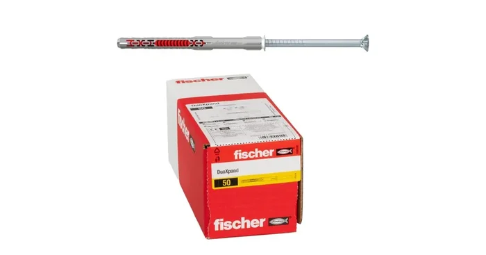 Cheville rallongée tête fraisée DuoXpand 8 x 80 T, 50/bte – FISCHER