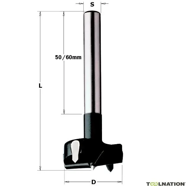 CMT 512.190.11 Mèche à façonner pour charnière avec tige cylindrique 19mm