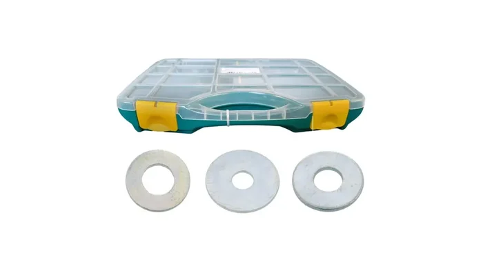 Coffret mix rondelles plates type M / L / LL, inox A2, 1025 pièces – VISWOOD
