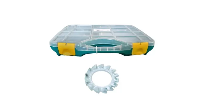Coffret rondelles éventail acier zingué blanc, 1103 pièces – VISWOOD