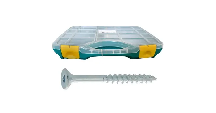 Coffret vis bois et agglo VBA TF Torx acier zingué blanc 1059 pièces – VISWOOD