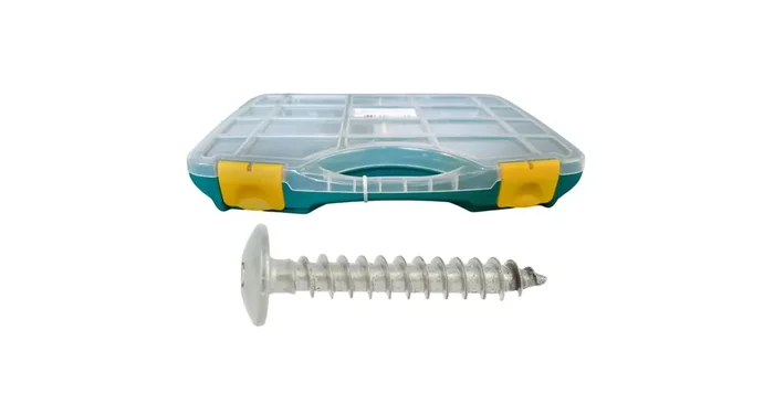 Coffret vis de penture tête ronde large TX Inox A2, 340 pièces – VISWOOD