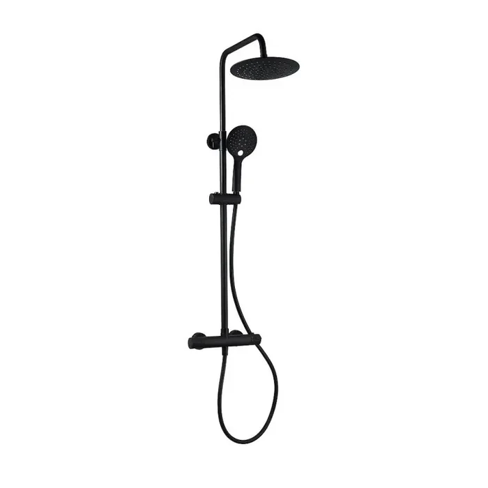 Colonne de douche Loft-Game 27,5x112x51cm noir laqué mat Allibert