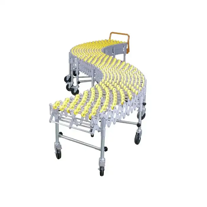 Convoyeur flexible galets plastiques Long 2128-6360 mm Larg 500 mm FWC