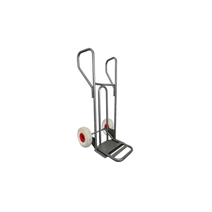 Diable acier DVPF2-RINC-BR 250kg roues increvables bavette rabattable