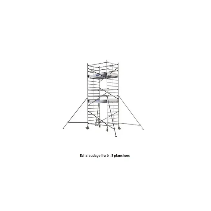 Echafaudage en Aluminium 3 planchers Haut. accès 8m NEOLIUM 400 LINE