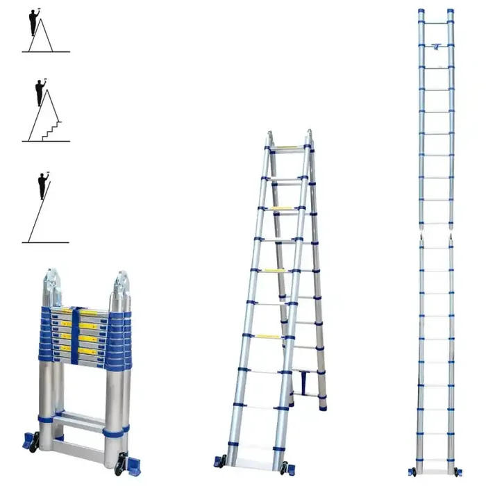 Échelle télescopique Stempakt 6,2m, hauteur travail max 7,1m Hostrom