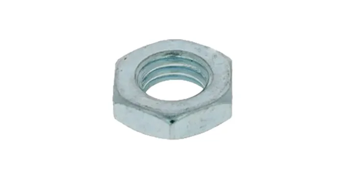 Écrou bas hexagonal acier zingué blanc, type HM DIN 439, Ø16, 100/bte – VISWOOD