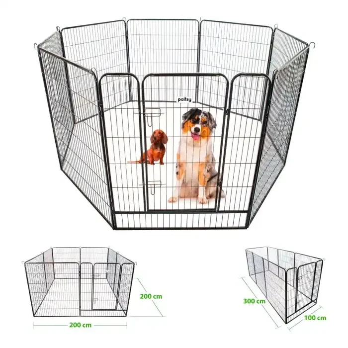 Enclos en métal Gardeo100x120x8 pour chiens, chiots, chatons et rongeurs