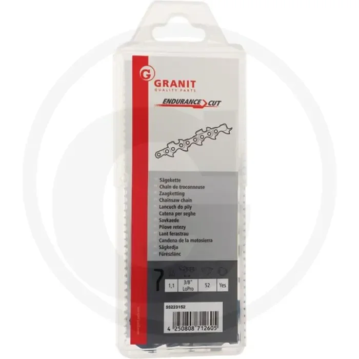 Endurance cut zaagketting ronde zaagtand – 3/8′ lopro steek, 52 aandrijfschakels
