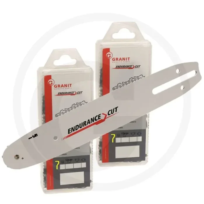 Endurance cut zaagketting + zaagblad 2+1 ronde zaagtand – steek: 3/8″ lopro, 30cm