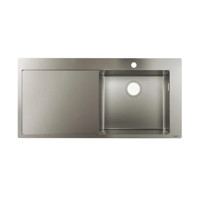 Evier encastré acier inoxydable 1 bassin 450mm S715-F450 égouttoir tro