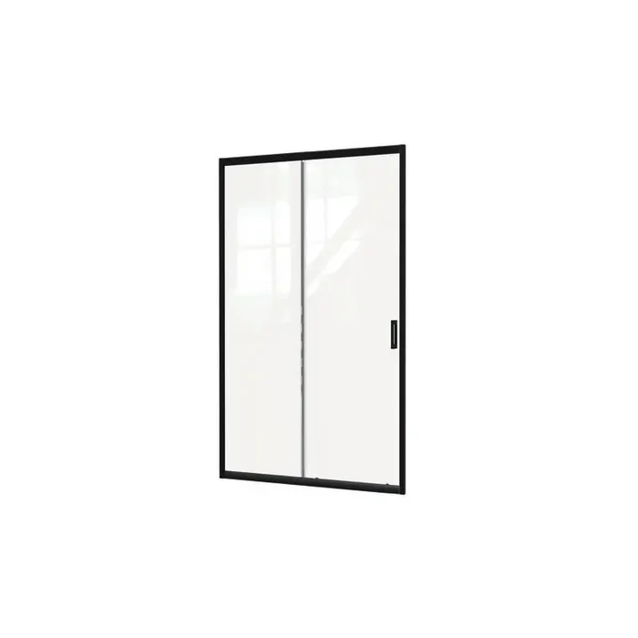 Façade coulissante 120 cm ép. 6 mm accès de face coloris noir mat NAPA