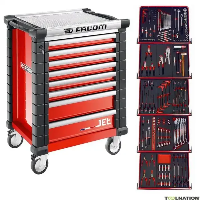 Facom JETCMM175BNL Chariot à outils rempli de rouge 175 pcs