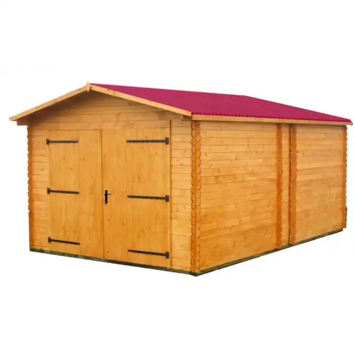 Garage madriers massifs 28 mm surface ext. 20,98 m2 DO3554N