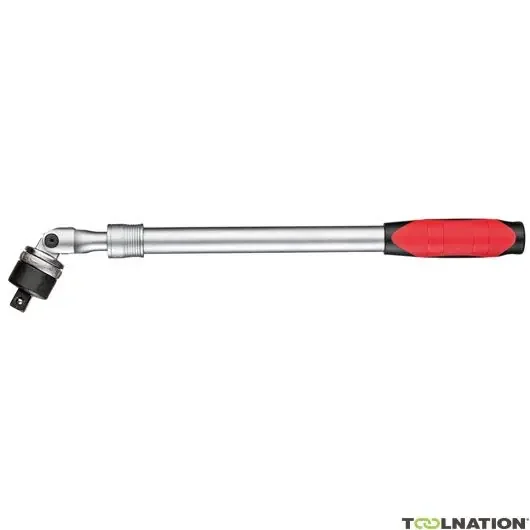 Gedore RED 3300523 R60110009 Cliquet télescopique avec articulation du genou 1/2″, 430-580 mm