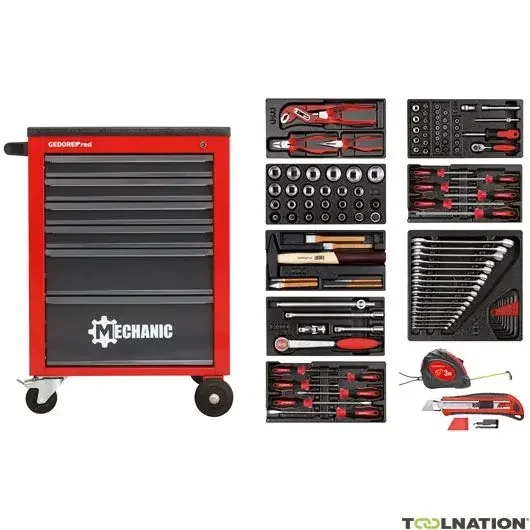 Gedore RED 3301667 R21560001 Chariot à outils MECHANIC 119-pièces
