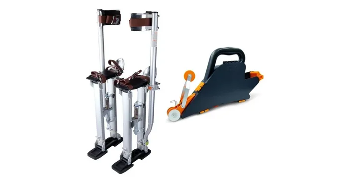 Kit échasses aluminium KRTools + banjo en plastique Edmaplic Edma – Échasses réglables 45 à 76 cm