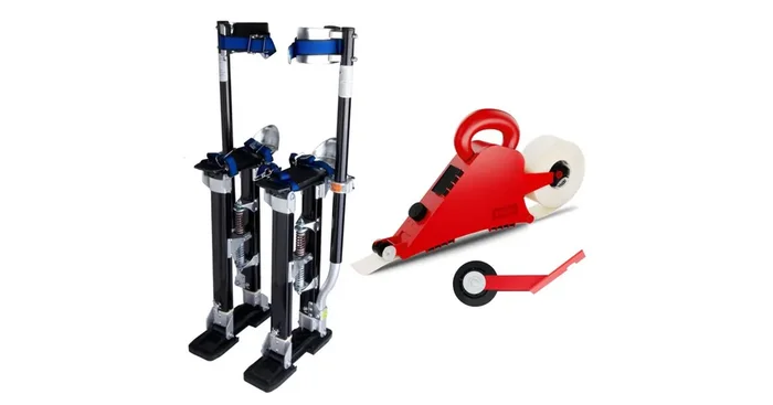 Kit échasses magnésium KRTools + banjo TX650 avec roulette d‘angle Intex – Échasses réglables 60 à 101 cm