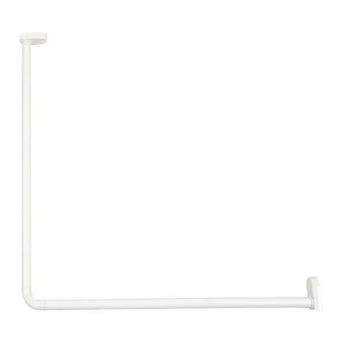 Kit porte-rideau d‘angle Blanc 70 x 70