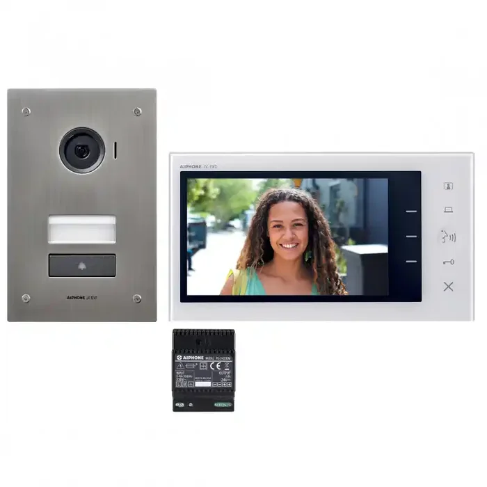 Kit vidéo platine encastrée Aiphone JVS1F écran 7″ à 2 fils intégral