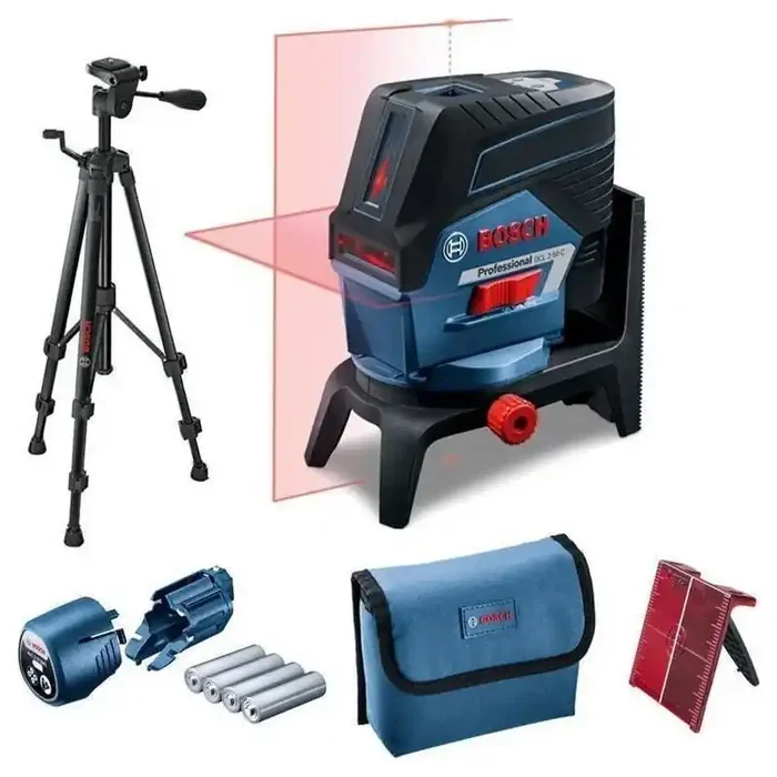Laser points et lignes rouge GCL 2-50 C trépied BT 150 et support rota