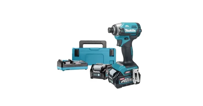 Makita Tournevis à percussion sans fil 1/4&Prime; Li-ion XGT 40V/2.0Ah, Makpac TD003GA201