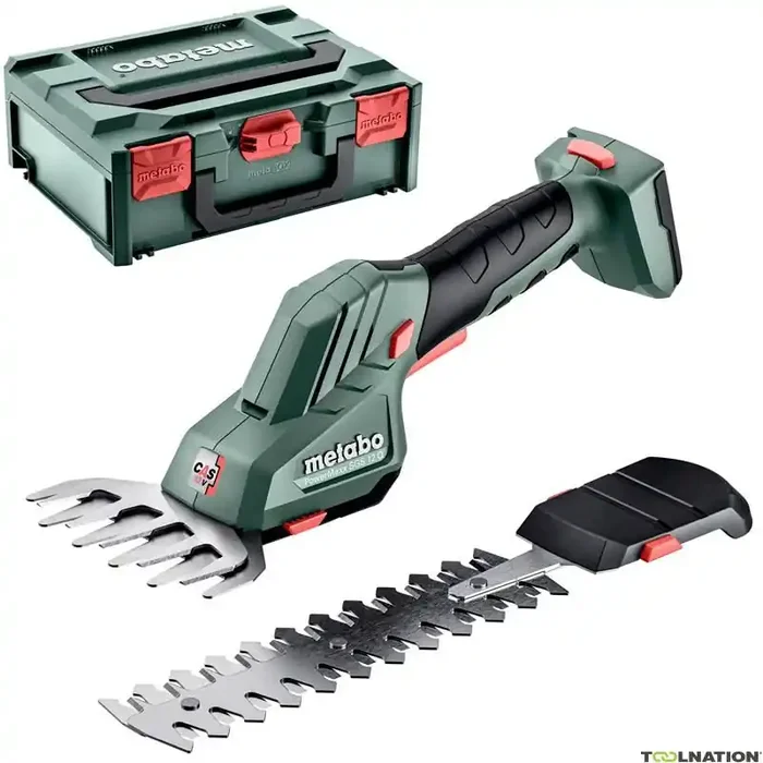 Metabo 601608840 PowerMaxx SGS 12 Q Accu Cisaille à arbustes et à gazon 12V sans batterie ni chargeur en Metabox