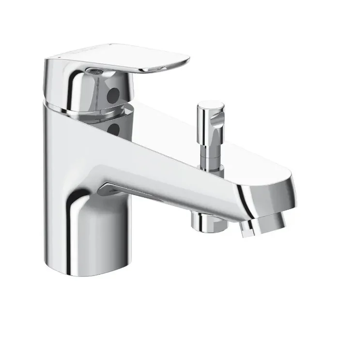 Mitigeur bain douche Okyris sur table chromé bec long