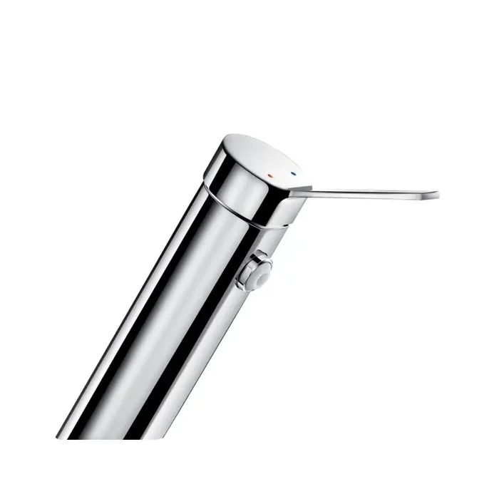 Mitigeur mécanique lavabo BIOSAFE H95xL110mm Inox chromé sans tirette
