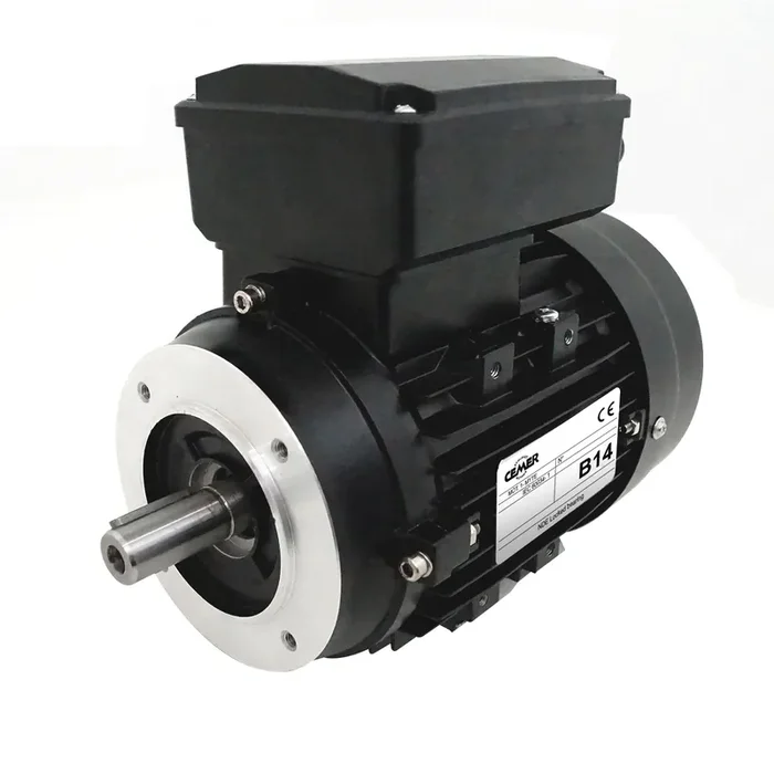 Moteur électrique Monophasé 220V 0,37 kW 1000 tr/min Condensateur Permanent – MY8016B14 Bride B14