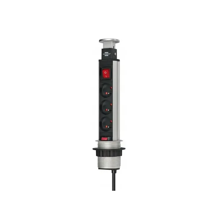 Multiprise Brennenstuhl Tower Power encastrable 3 prises 2m de câble