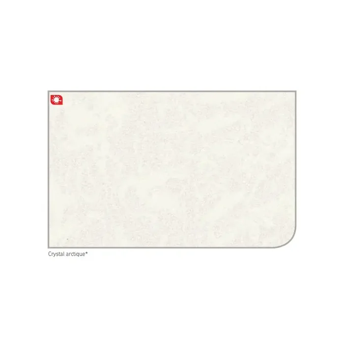 Panneau mural crystal arctique 2420x600mm verti-lock anti-bactérien