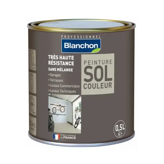 Peinture polyuréthane sol couleur Blanchon 0.5L très haute résistance