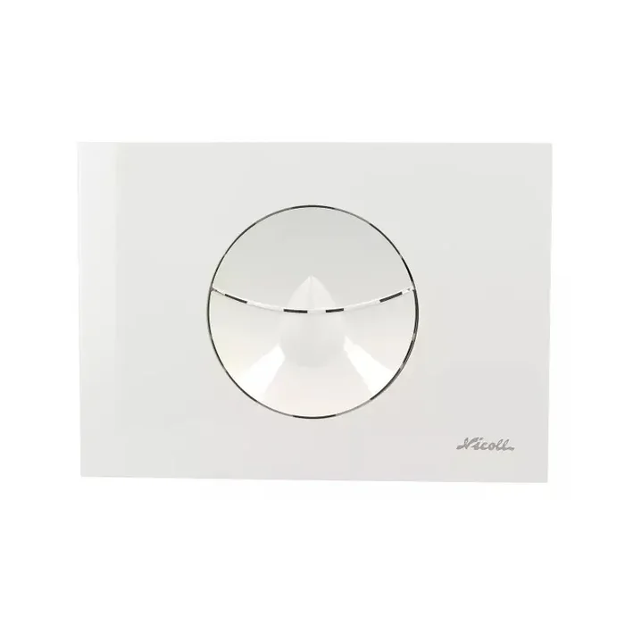 Plaque de commande Nicoll 709140 Goutte blanc 204,5x147mm