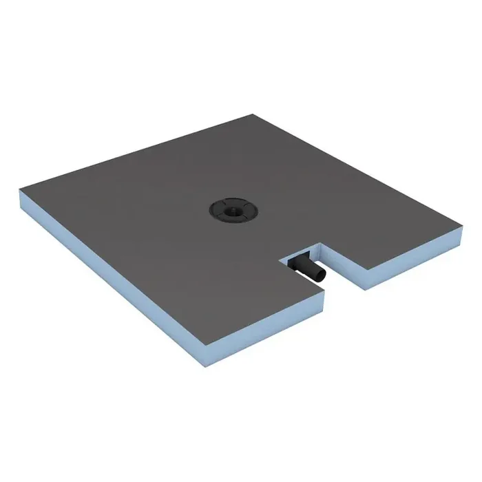 Receveur Wedi Fundo Plano carré 1000x1000x65mm DN40 écoulement centré