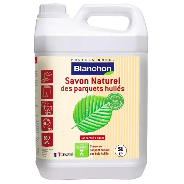 Savon naturel des parquets huilés Blanchon 5121105 incolore 5L