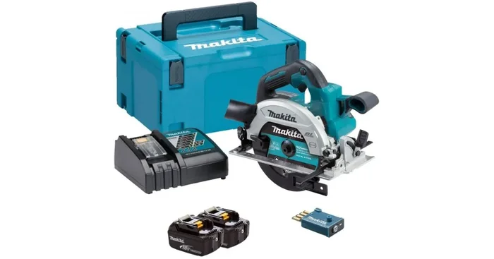 Scie circulaire sans fil Makita Aku avec AWS Li-ion LXT 18V/5.0Ah DHS661RTJU